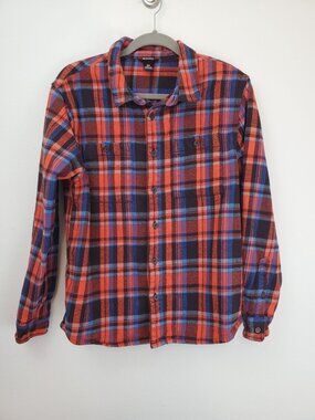 Cotopaxi men's Mero Organic flannel shirt in Cavern Plaid